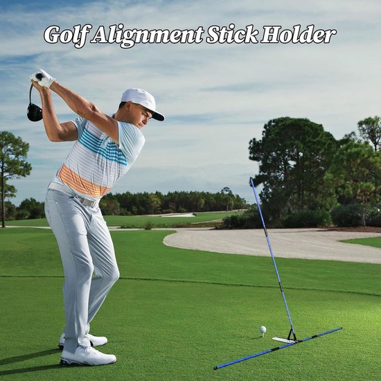 Golf Uitlijning Staven - Swing Trainer - Golf Training - Verstelbare Hoek - 44 x 12 x 4 cm - Blauw van GOLF — afbeelding 3