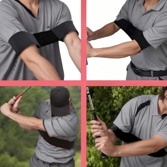 Golf-trainingshulp, correctie-oefenarmbanden, armuitlijning voor golfers, golfers, tuin, driving range, plein, thuis, fitnessstudio, binnen en buiten van GOLF — afbeelding 3