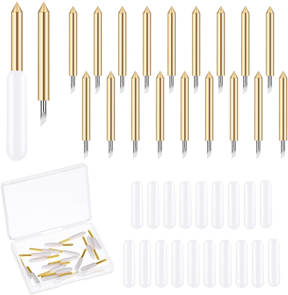 Dailygoods - Set van 20 Vervangende Fijne Punt Snijmessen