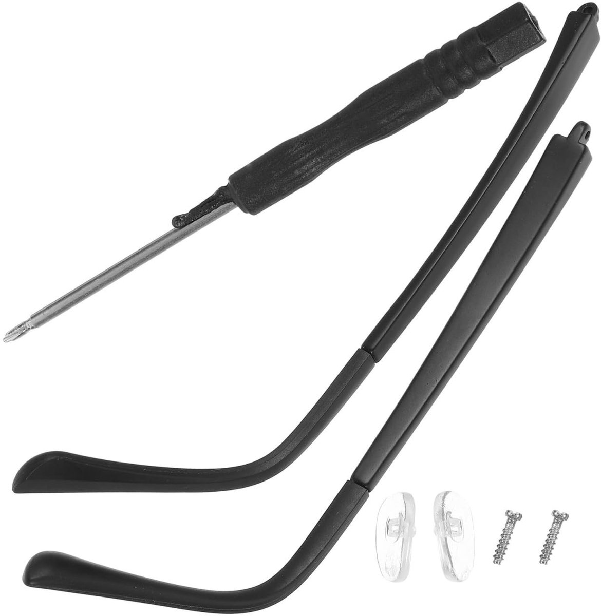 Dailygoods - Dailygoody - brilarm vervanging - universele bril reparatie kit - reservebeugel - neuskussen - schroevendraaier - geschikt voor brillen - 13,5 x 0,7 x...
