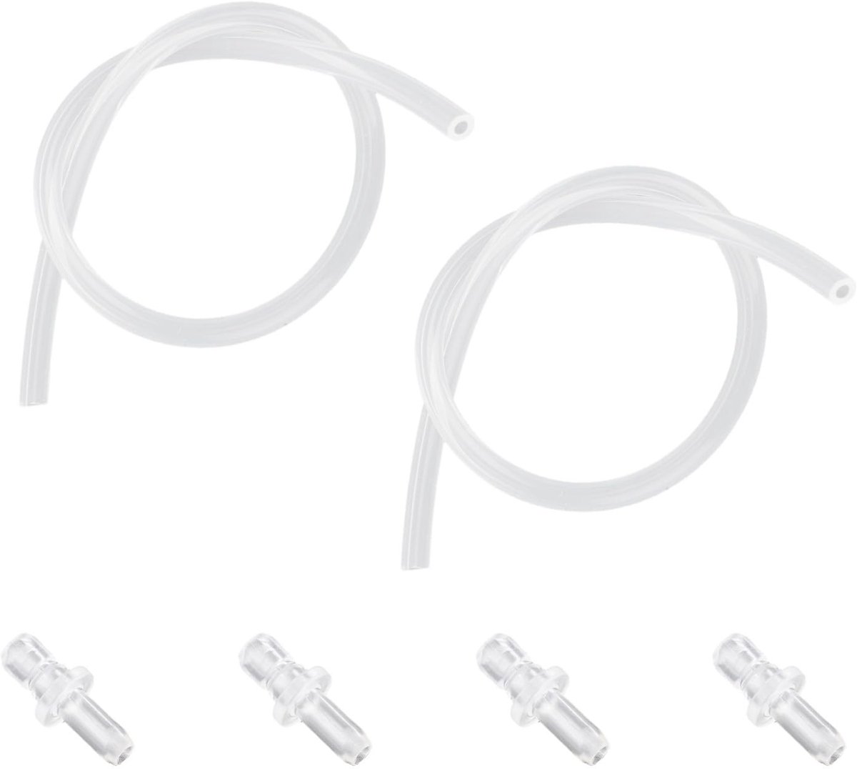 Dailygoods - Set van 2 Siliconen Melkslangen met 4 Aansluitingen voor Koffiemachines