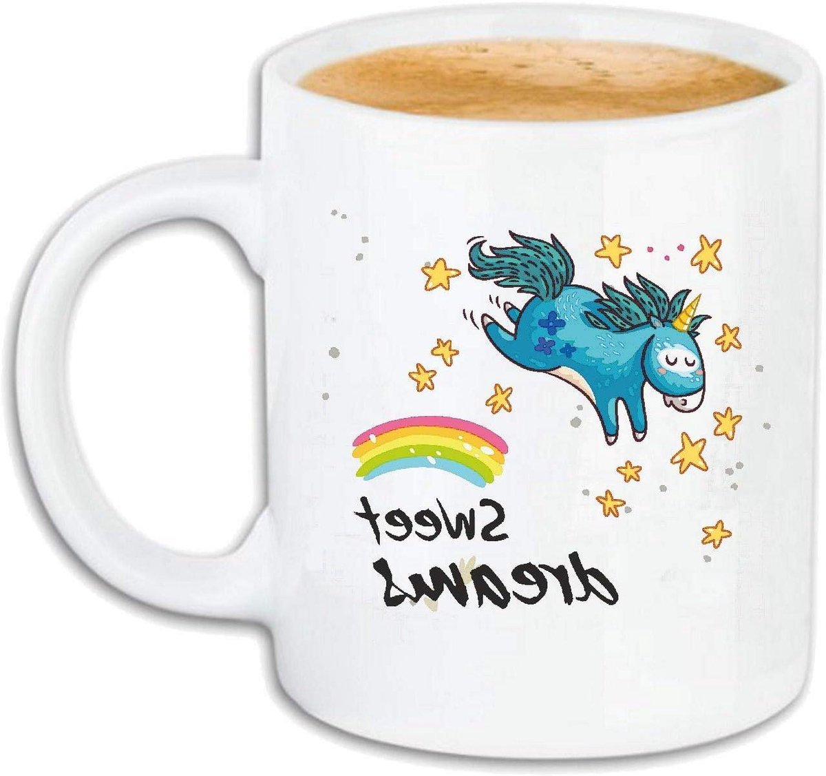 Koffiemok - Theemok Mok - Ontspanning Thuis - Sublimatie Print - 330 ml - Wit