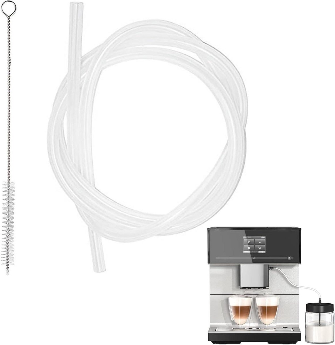 Melkbuis - Melkslang - Koffie Maken - Inclusief Reinigingsborstel - 2 Meter - Transparant