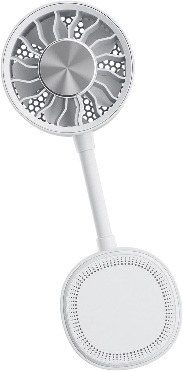 Handventilator - Persoonlijke Koeler - Buiten Reizen - Magnetische Clip - 209 mm - Wit