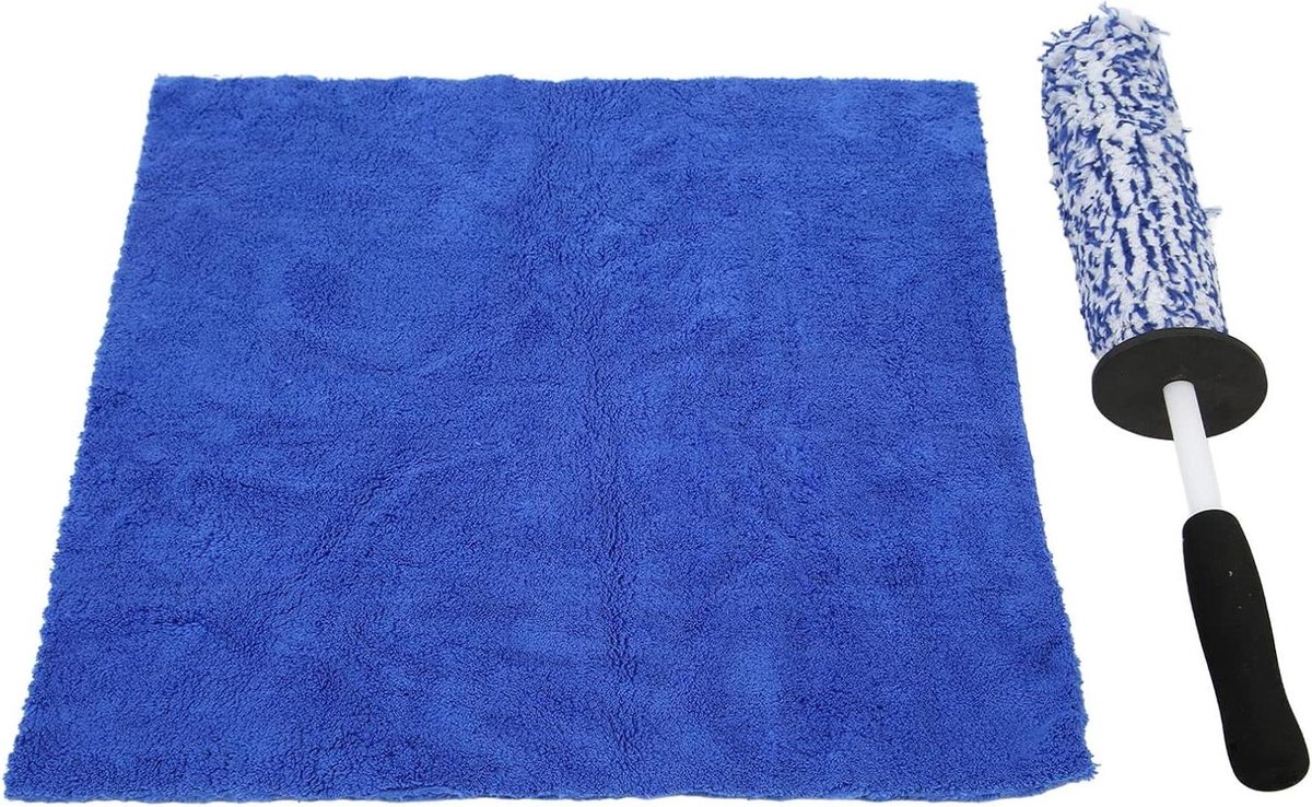 Reinigingsborstel Set - Velgenborstel - Auto poetsen - Lange reikwijdte - 42 cm - Blauw