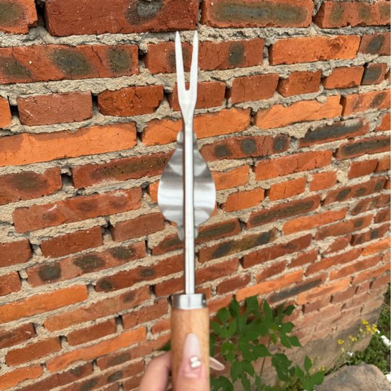 Wiedmes - Onkruidsteker - Wortelsteker - Onkruid Verwijderaar - RVS Tuingereedschap - Gras Verwijderaar - 2 Stuks - 31 × 1,5 cm - Zilver — afbeelding 3
