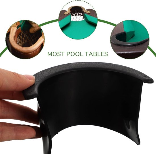 Biljart Pocket Liners - Pool Tafel Onderdelen - Tafel Beschermen - Milieuvriendelijk Plastic - 6 Stuks - Zwart — afbeelding 4