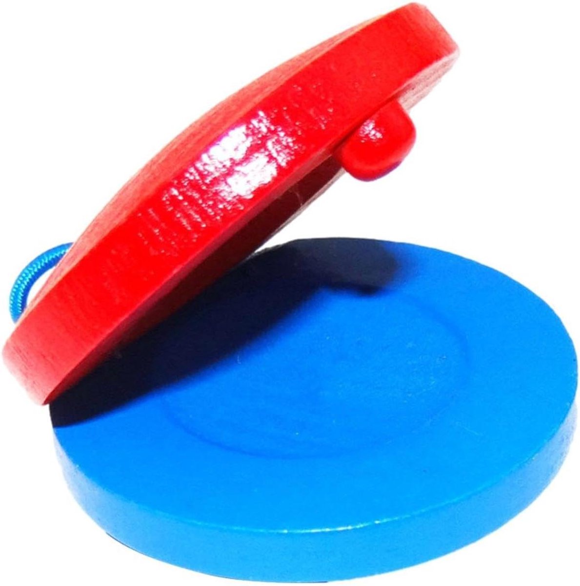 Houten Kastagnetten - Hand Percussie - Muziek Leren - Stabiel en Veilig - 5.5 cm - Meerkleurig