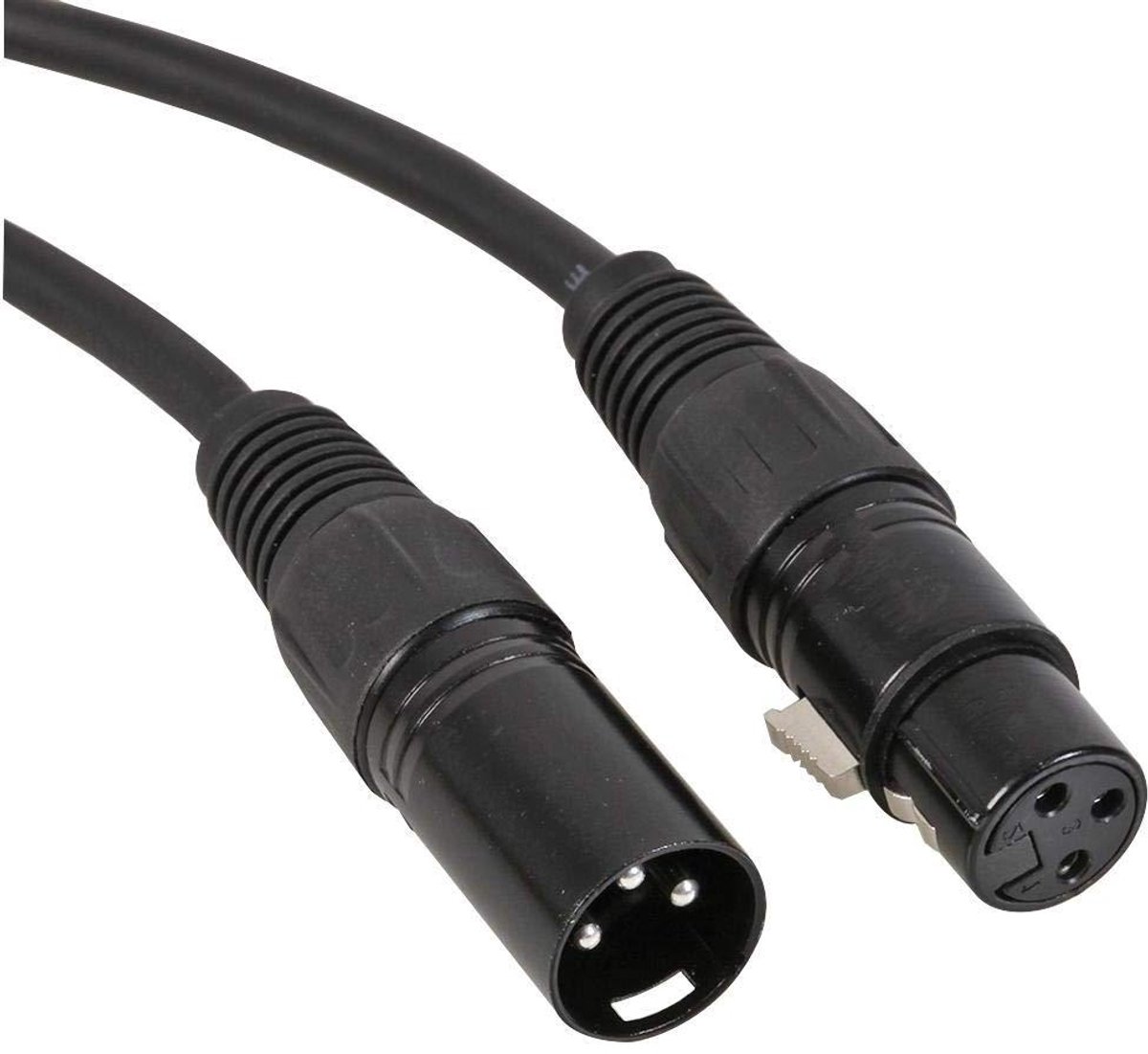 XLR Kabel - Microfoonsnoer - Audio Verbinding - Zuiver Koper - 1 meter - Zwart