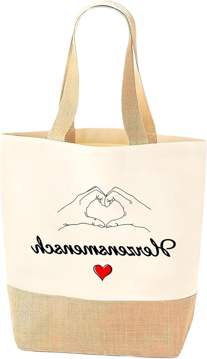 Jute shopper bag voor vrouwen, perfect als verjaardagscadeau, vriendschapscadeau en bedankje