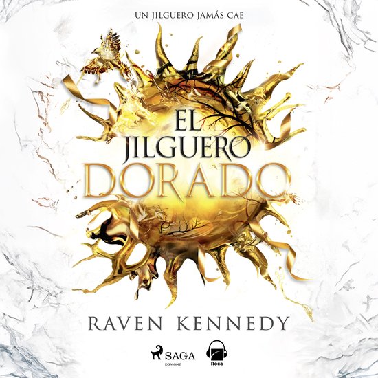 De gouden goudvink, een gouden explosie, met de tekst 'El Jilguero Dorado'.