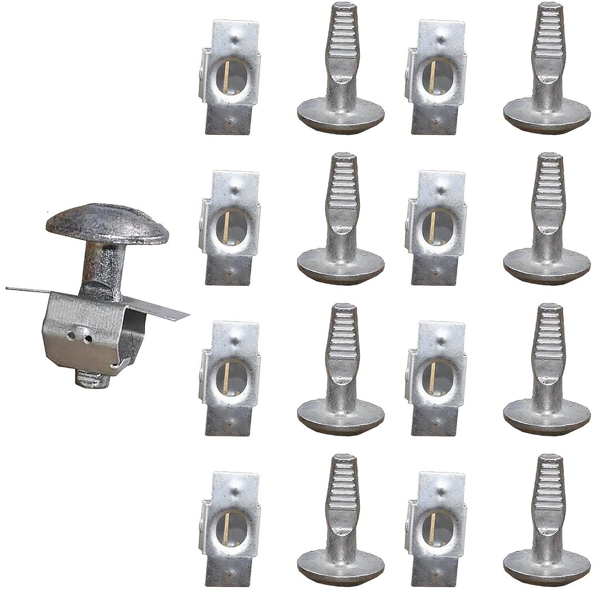 Set van 10 Beschermclips van Aluminium Legering voor Motoronderplaat en Motorkap Bevestigingsschroeven, Vervangende Schroeven Geschikt voor Diverse Peugeot en Citroën Modellen