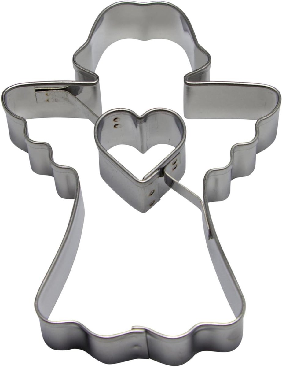 Koekjes uitsteekvorm - Engel hart - Koekjes bakken - Roestvrij staal - 75 x 56 cm - Zilver