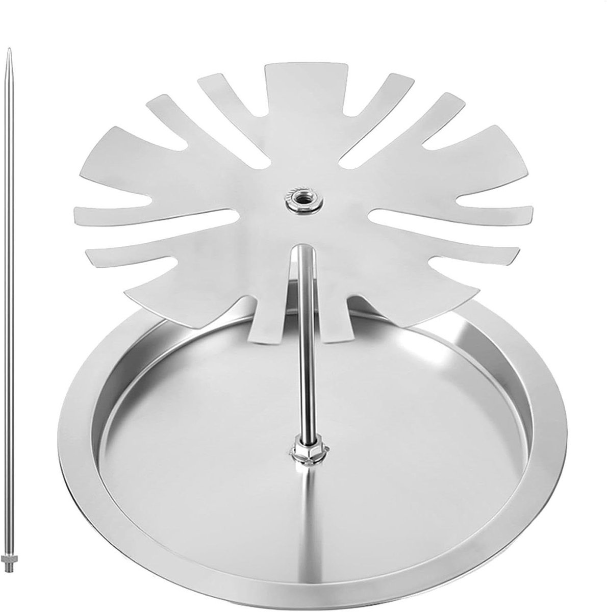 Grill Rek - Kip Houder - Barbecue Accessoire - Roestvrij Staal - 32 cm - Zilver