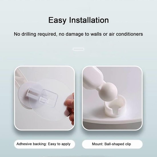 Airco Winddeflector - Vent Diverter - Comfort Vergroten - Intrekbaar Ontwerp - 26-42 Inch - Wit — afbeelding 4