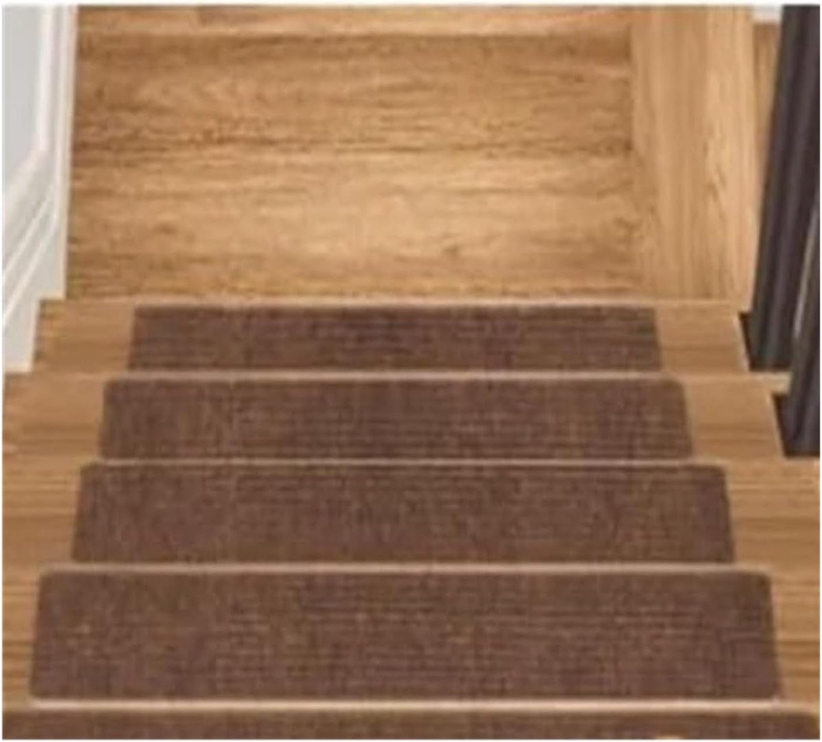 Zelfklevende tapijttegels, 1 stuks Trapmat 76 X 20 Cm Meerkleurig Zelfklevend(Brown)