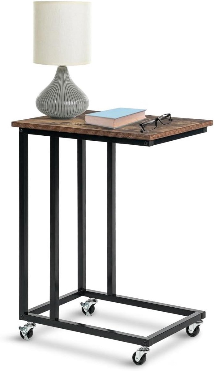 Bijzettafel Bank - Laptoptafel - Banktafel - staalframe