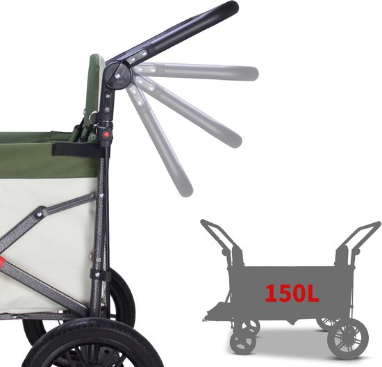 Bolderkar Opvouwbaar Luchtbanden - Strandwagen - Bolderwagen - kar opvouwbaar — afbeelding 4