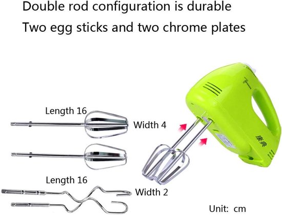 Elektrische Handmixer - Keuken Garde - Bakken en Klutsen - 7 Snelheden Turboknop - 18 x 7 x 11 cm — afbeelding 5