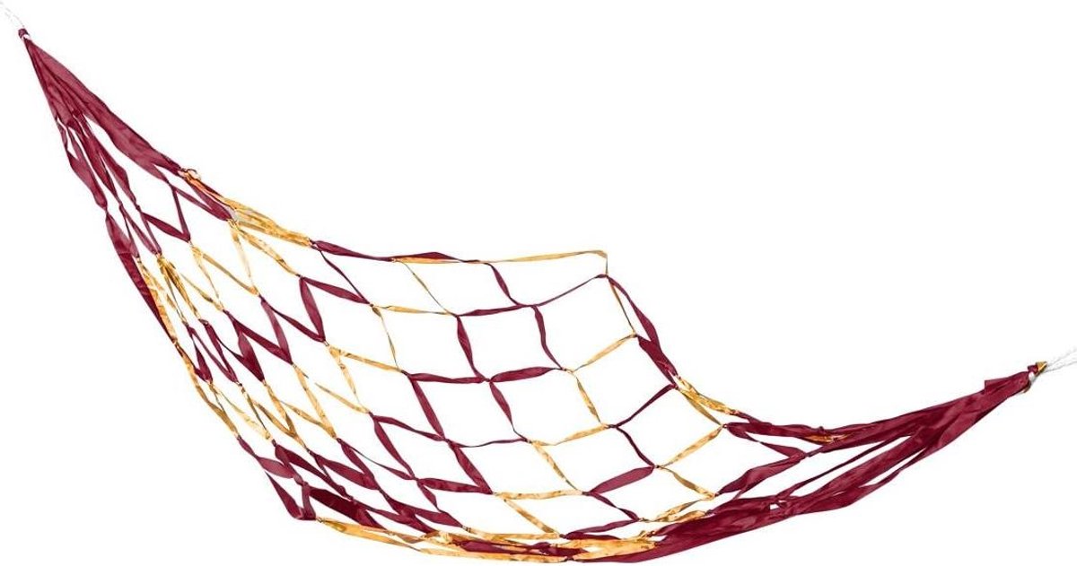 Netto hangmat - Reis hangmat - Buiten ontspannen - Lichtgewicht ontwerp - 195x150 cm - Geel Bordeaux