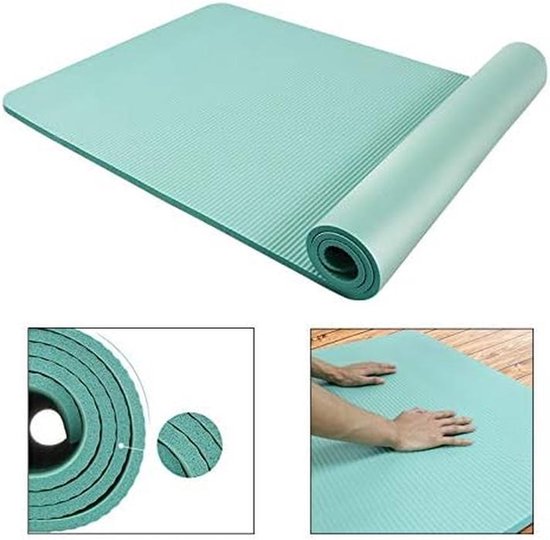 Yogamat - Fitness Pad - Thuis Oefenen - Extra Dik - 185x80cm - Zwart van Yogamat — afbeelding 4