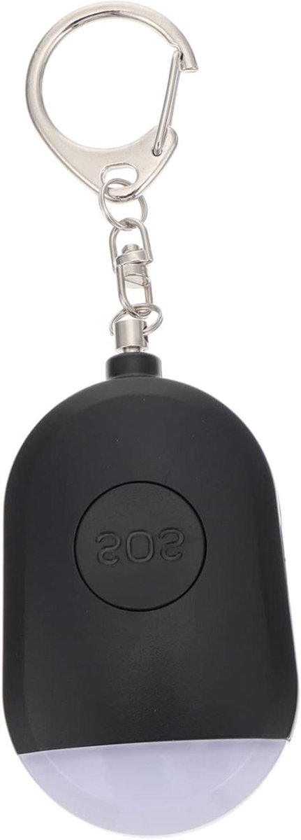 Persoonlijk Alarm - Veiligheidssirene Noodalarm - Noodsituatie Hulp - Met LED Verlichting - 12.5cm - Zwart
