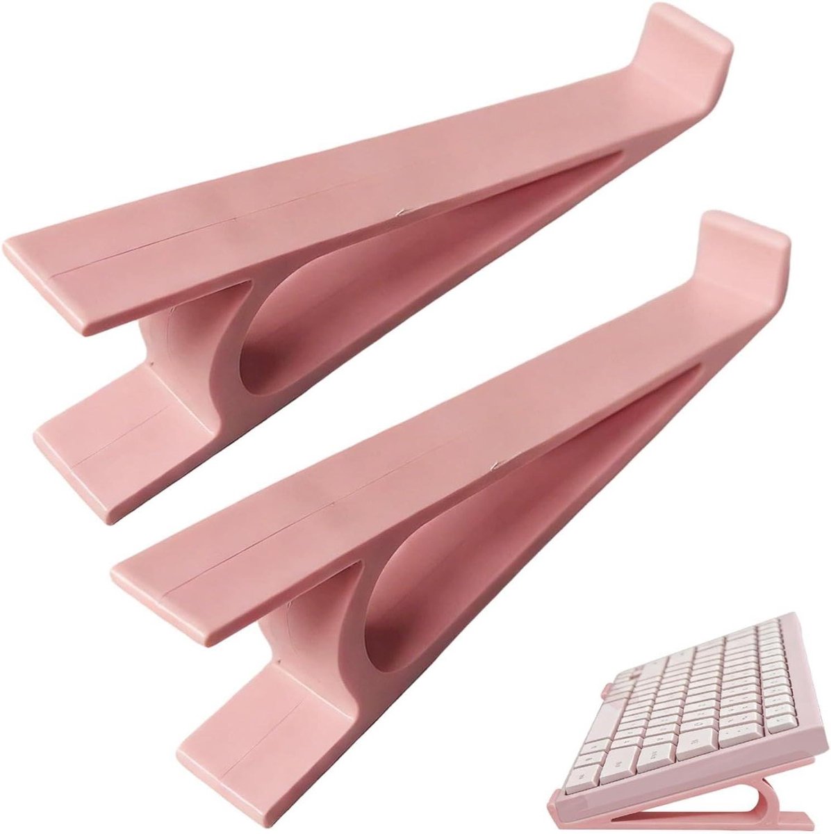 Toetsenbordstandaard Set - Verhogers - Comfortabel Typen - Antislip Ontwerp - 2 Stuks - Zwart