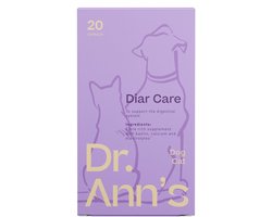 Dr. Ann's Diar Care Honden Supplementen - Diarreeremmer voor Hond en Kat - 2 x 20 Capsules - Bij Acute Diarree - Vezelrijk - Eenvoudige Toediening - Ontwikkeld door Dierenartsen
