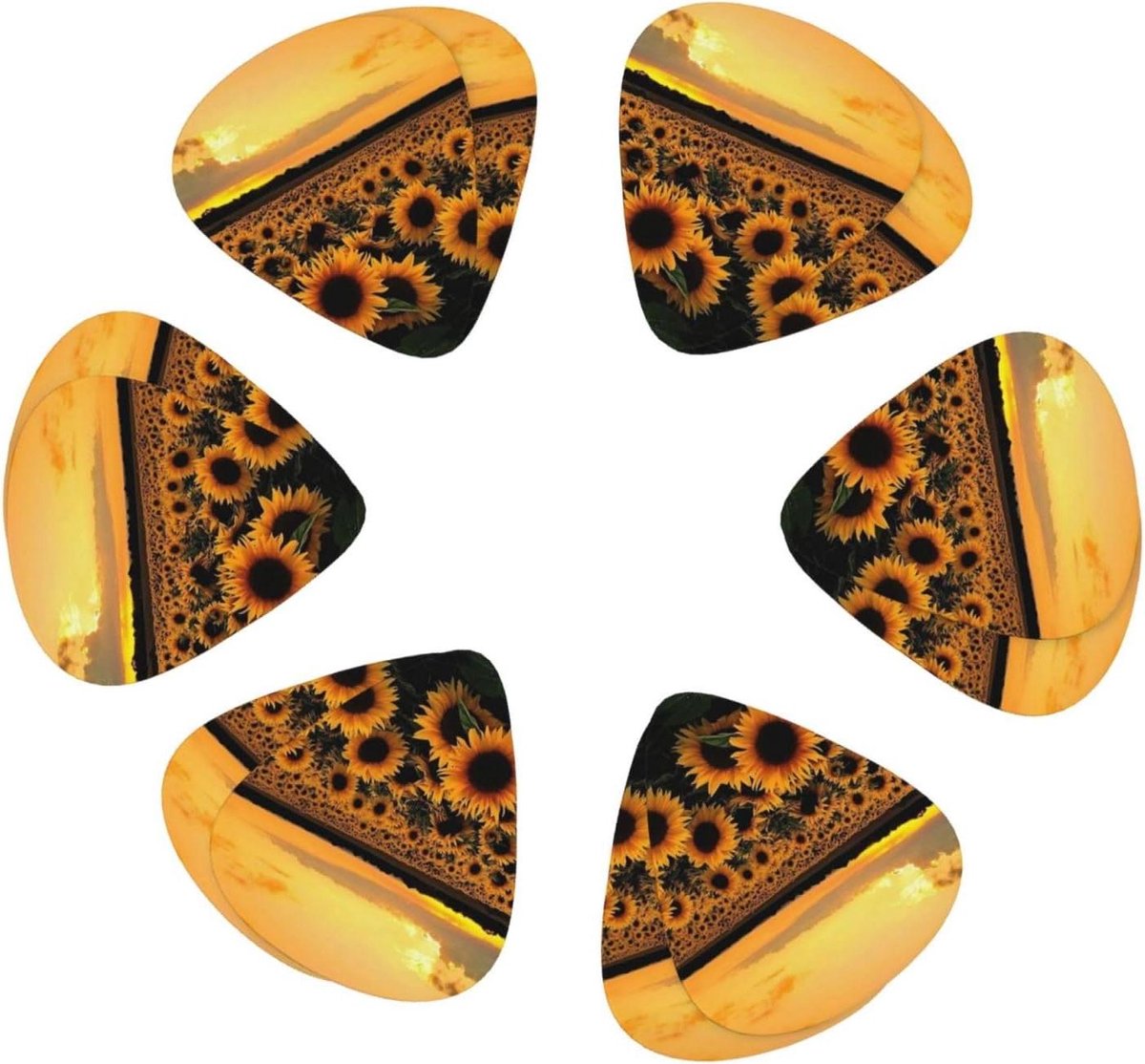 Gitaar Plectrums - Plectrum Set - Muziek Maken - Drie Dikte Variaties - 12 Stuks - Zonnebloem