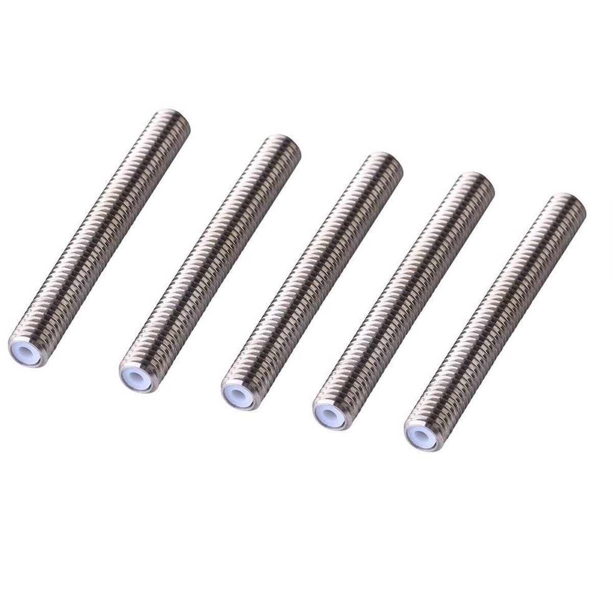 Dailygoods - D¡§1senhals - Roestvrij Staal - Duurzaam en Betrouwbaar - M6*50mm - Buis - Voor 3D-Printer - 5 Stuks