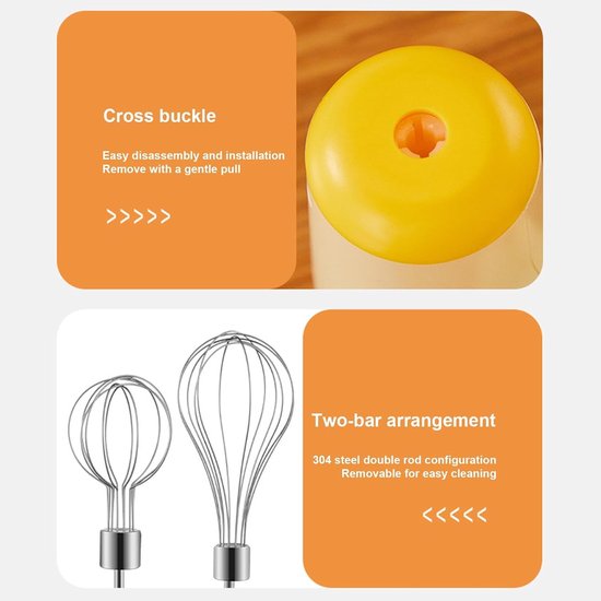 Elektrische handmixer - Keukenmixer Garde - Eten Bereiden - Draadloos en Multifunctioneel - 23 x 8.3 x 23 cm - Kaki — afbeelding 4