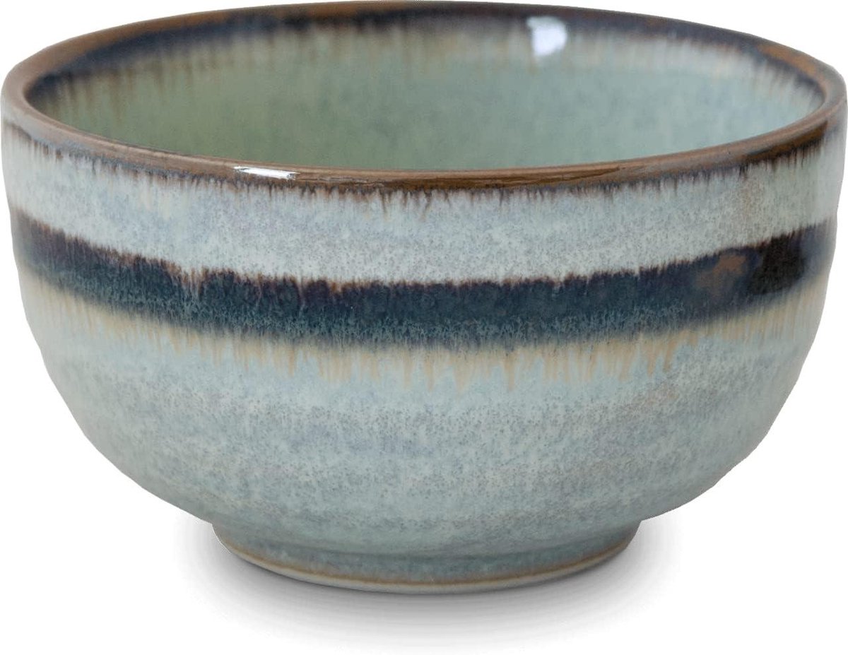 Matchakom Kom - Groene Kom - Thee Ceremonie - Unieke Handcraft - 13 cm Diameter - Wasabi Groen