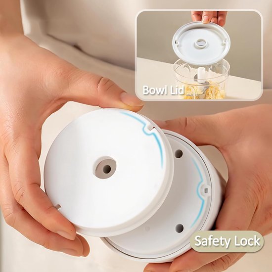 400 Ml Elektrische Knoflookhakker - Knoflookmolen Met 6 Messen Mini-Groentehakker - Draagbare Usb-Foodprocessor Voor Gember Chili En Fruit van NCRealher — afbeelding 5