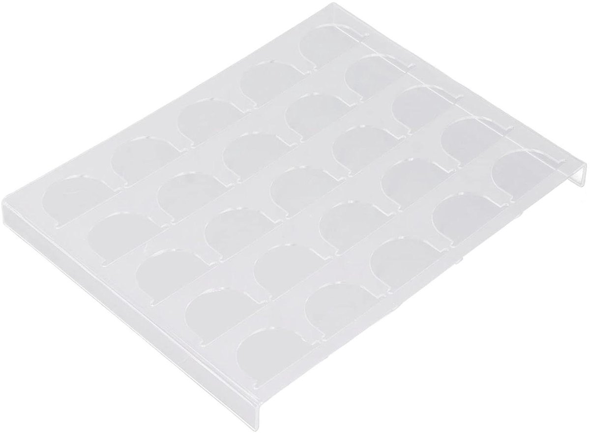 Koffiecapsulehouder - Opbergvak Lade - Ruimtebesparend Opbergen - Antikras Stabiliteit - 25 Capsules - Helder