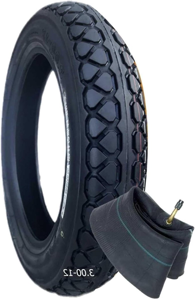 Crossmotor Banden - Binnenband Set - Offroad Rijden - Betere Nat Grip - 3.00-12 - Zwart