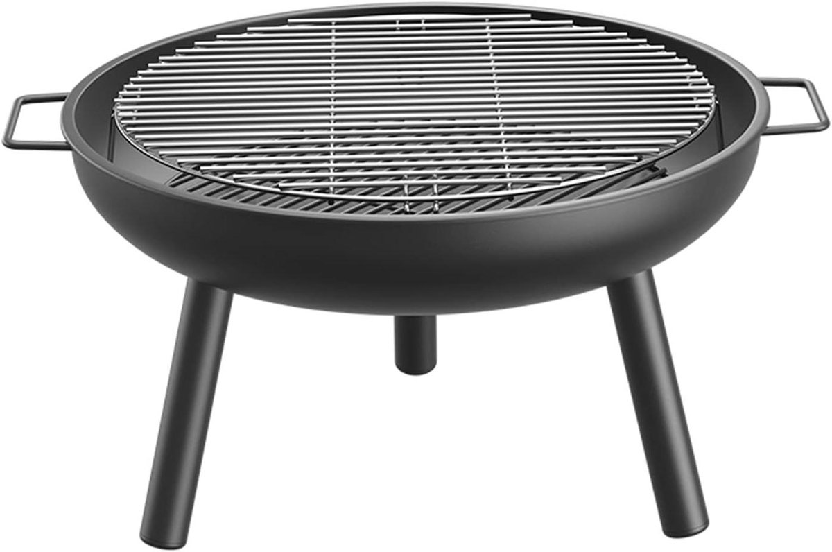 Barbecue Rooster - Buiten Kookplaat - Buiten Koken - Hittebestendige Verf - 48 cm - Zwart
