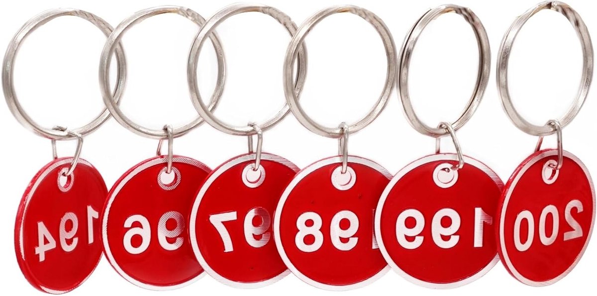 Duurzame en Waterdichte Aluminium Nummerlabels met Sleutelhangers voor Sleutels, Tassen en Bagage