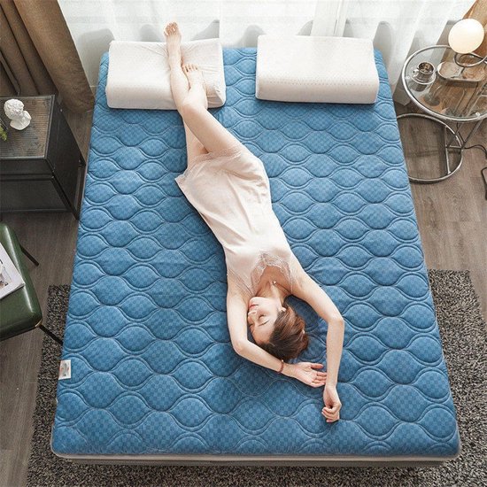 Vloermatras Futon - Oprolbare Mat - Comfortabel Slapen - Huidvriendelijke Stof - 90 x 200 cm - Grijs — afbeelding 2