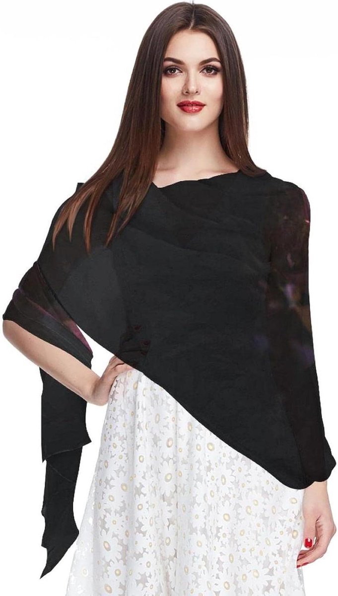 Chiffon sjaal - Lange hoofddoek - Stijlvol Accessoire - Zachte pure stof - 180x73cm - Meerkleurig