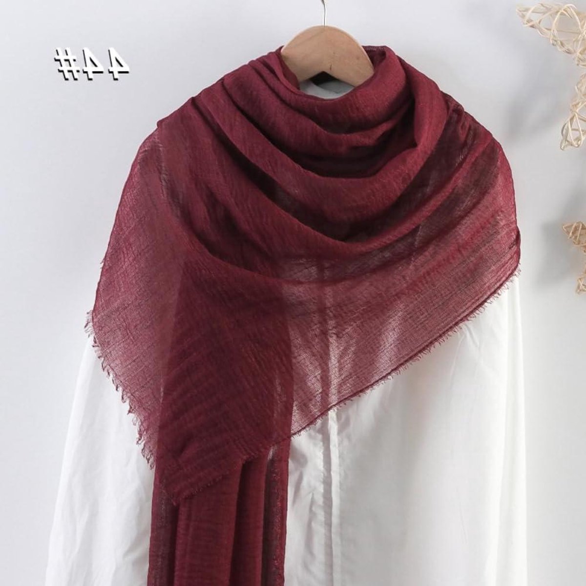 Dames sjaal - Lange omslagdoek - Avondkleding - Lichtgewicht stof - 90 x 180 cm - Donker oranje