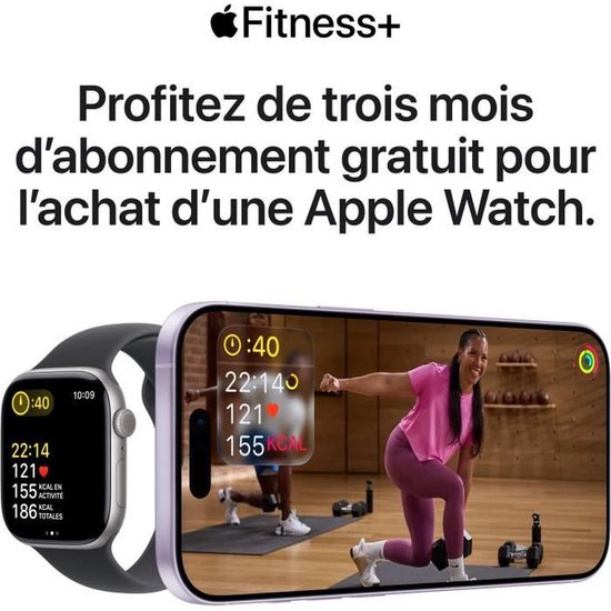 Apple Watch met Fitness+ activiteitentracker en drie maanden gratis abonnement.