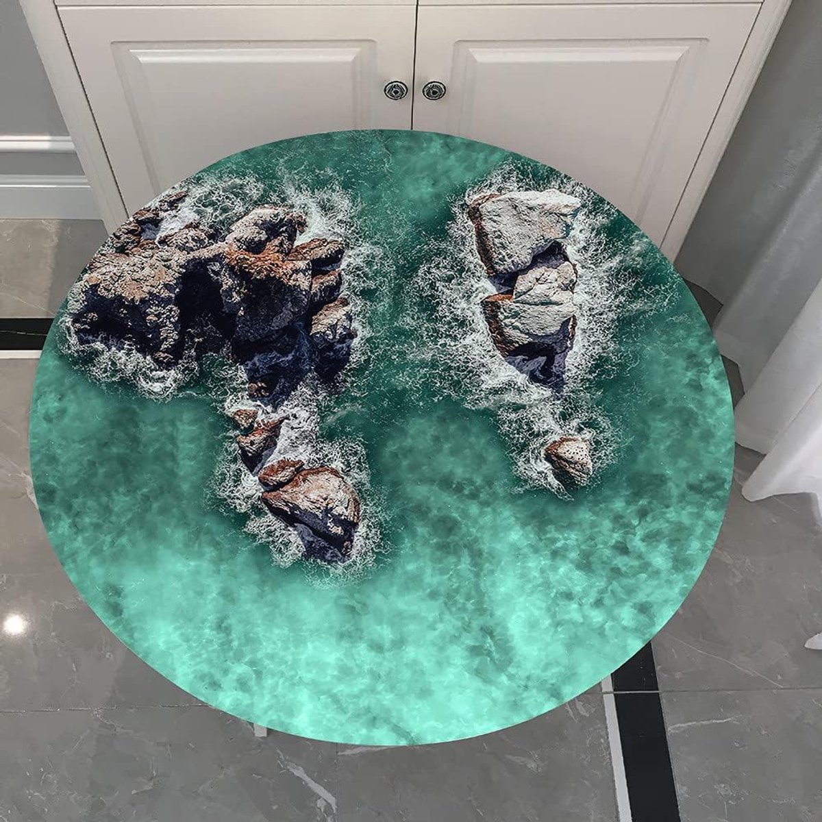 Ronde Tafelkleed - Tafelbedekking - Buiten Eten - Waterafstotend - Diameter 150 cm - Zee 5
