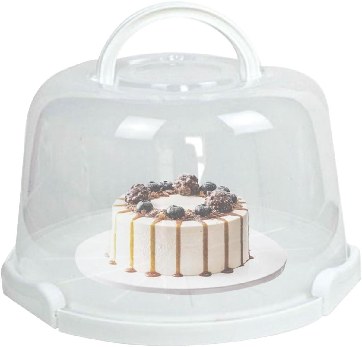 Taarthouder - Dessertdrager - Transport en opslag - Draagbaar ontwerp - 10 inch - Transparant