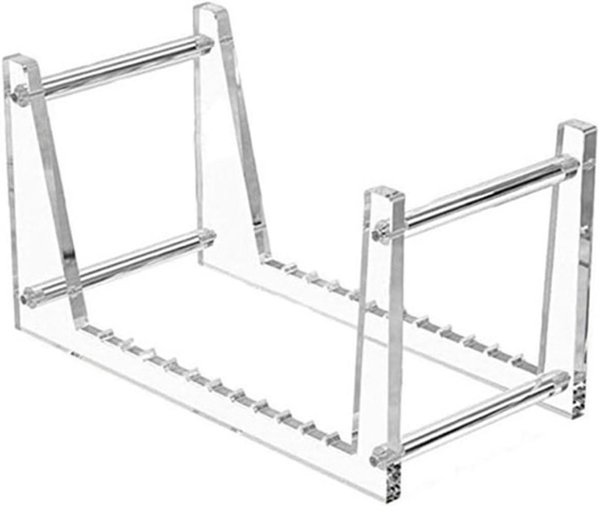 Platenrek Acryl - Vinyl Houder - Muziek Opslag - Open Stijl Ontwerp - 35 x 16.5 cm - Transparant
