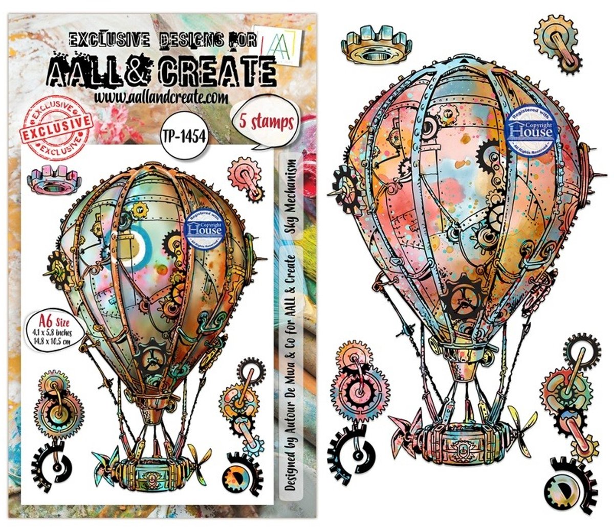Aall & Create clearstamp A6 - Sky mechanism