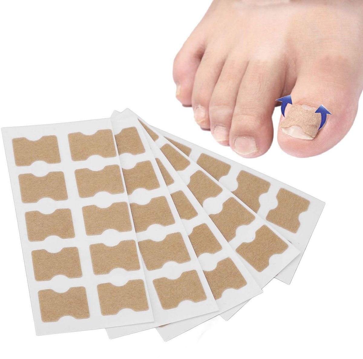 Byshayne- Nagelcorrectiepleisters 50 Stuks - Teennagelbehandeling - Pijnloos - Voetverzorging - Compact Ontwerp - Hygiënisch Gebruik - Teennagelcorrectie