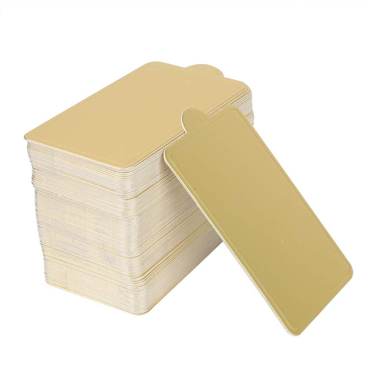 Dailygoods- Cake Boards 100 Stuks - Rechthoekige Gouden Taartbodems - Papieren Mousse Cake Bases - Cupcakevormen - Dessert Display Trays - Hoogwaardige Materialen - Taartplanken