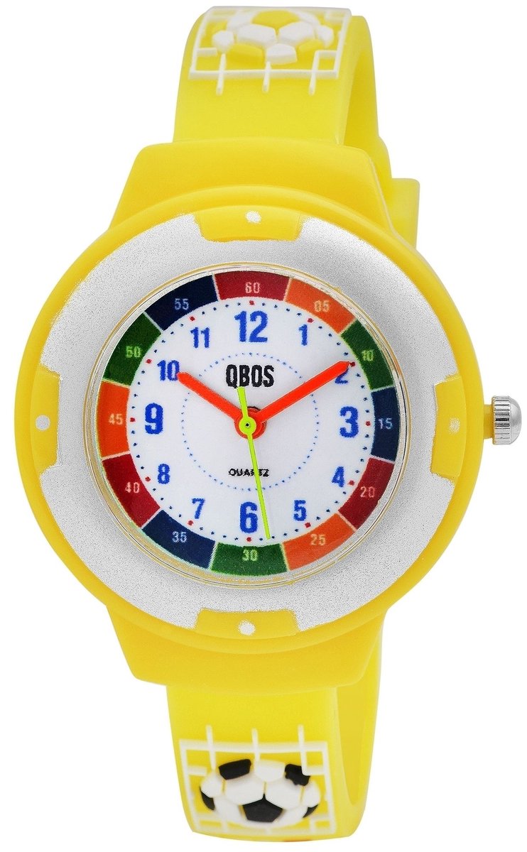 QBOS QBOS kinderhorloge Riley QBOS kinderhorloge met siliconen band, voetbal