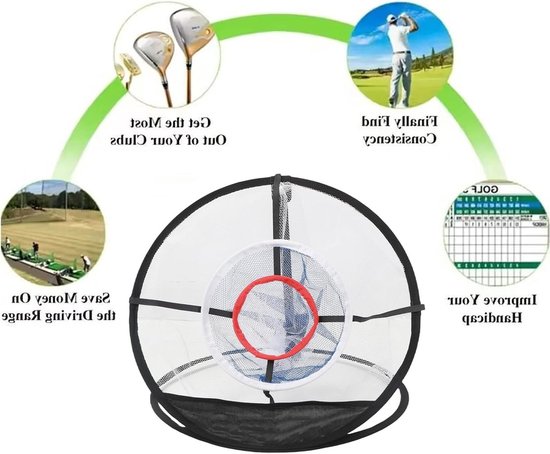 Golf Chippen Net voor Vaardigheidsverbetering - Snelle Installatie, Draagbaar en 3 Uitdagende Doelen voor Binnen en Buiten Gebruik van GOLF — afbeelding 5