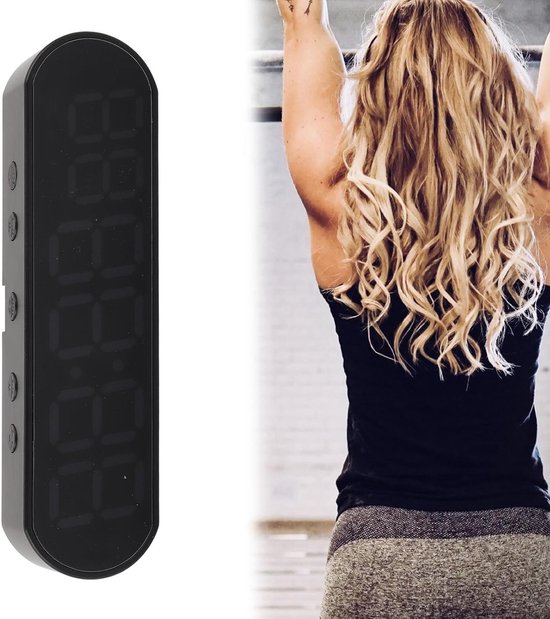 Draagbare Fitness Timer met LED Scherm, Interval Timer voor Thuistraining, Oplaadbare 1000mAh en Batterijherinnering — afbeelding 2